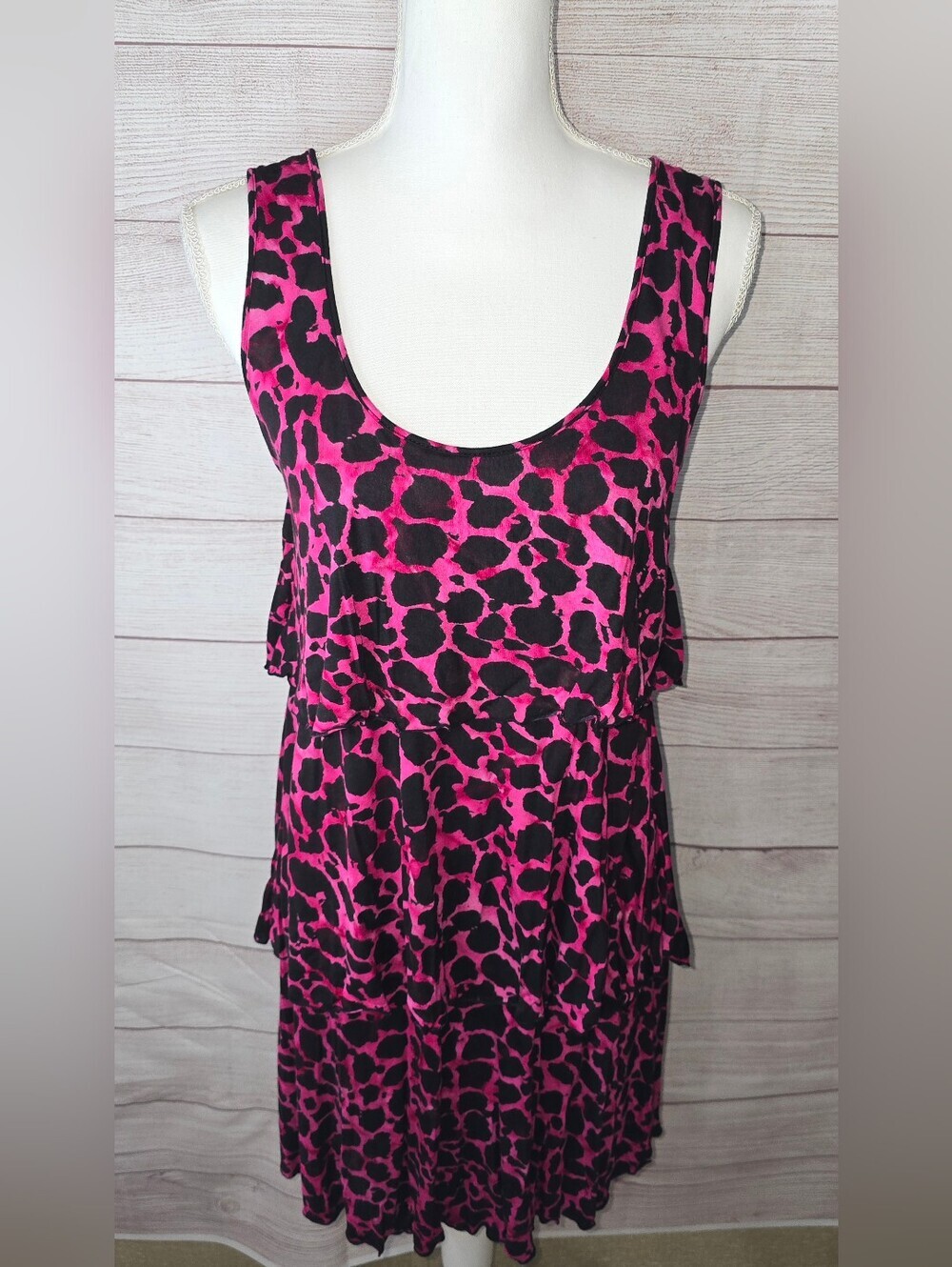 Dunia Sleeveless Tiered Dress Size Medium